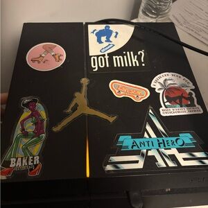 PS4 and controllers.